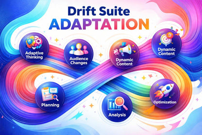Drift Suite Adaptation graphic with colorful design and icons.