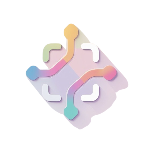 Colorful geometric wall hook on a white background